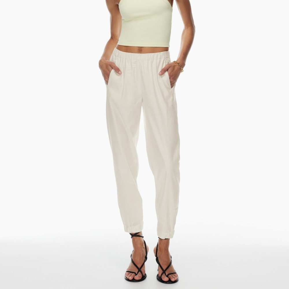 Aritzia Babaton Comfortable White Dexter Pant